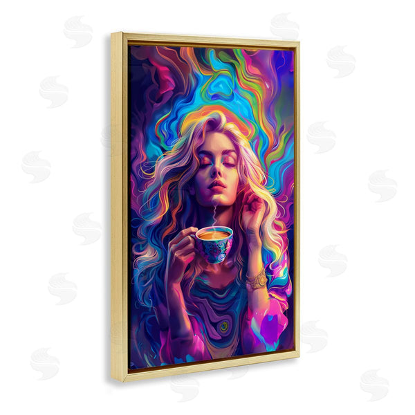 Stupell Industries Spirit Of The Rainbow | Spiritual Woman Sipping Tea