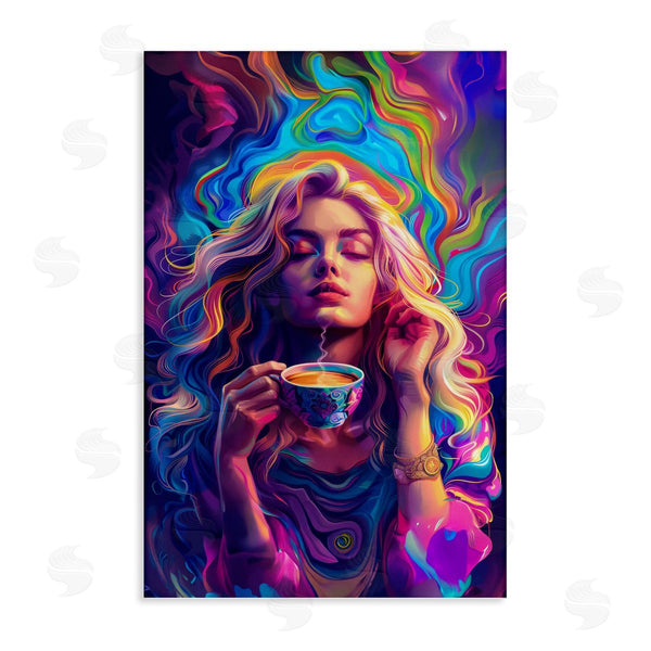 stupell industries Spirit of the Rainbow | Spiritual Woman Sipping Tea