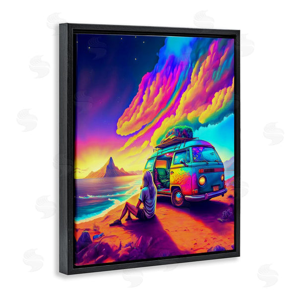 Stupell Industries Spirit Of The Rainbow | Vacation Van On Beach Wall Art
