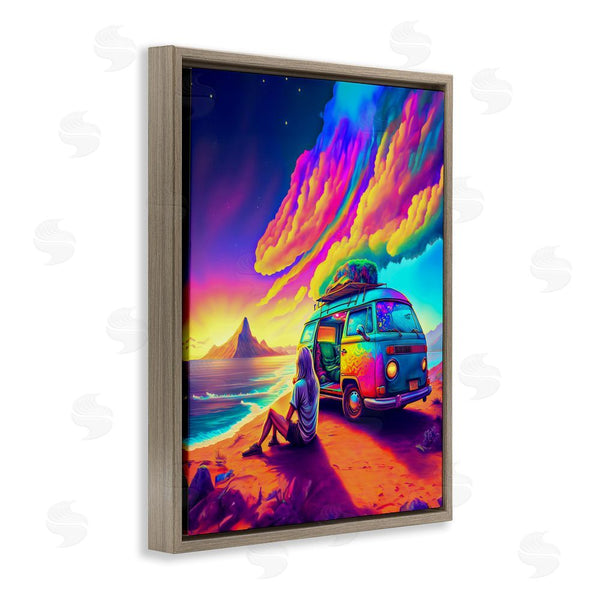 Stupell Industries Spirit Of The Rainbow | Vacation Van On Beach Wall Art