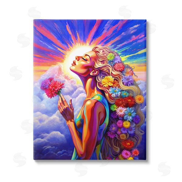 stupell industries Spirit of the Rainbow | Woman & Sun Rays Wall Art