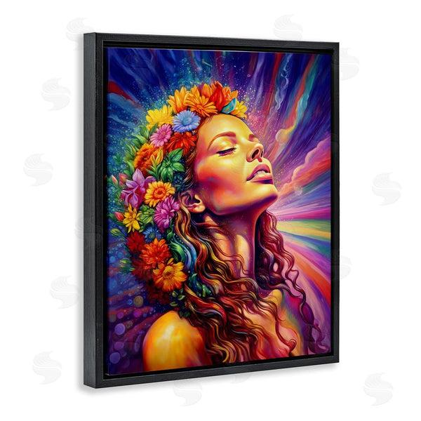 Stupell Industries Spirit Of The Rainbow | Woman With Floral Garland Wall Art