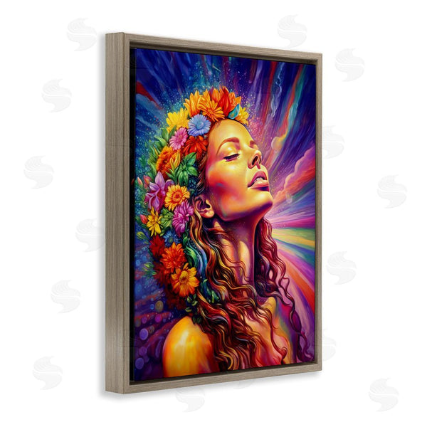 Stupell Industries Spirit Of The Rainbow | Woman With Floral Garland Wall Art