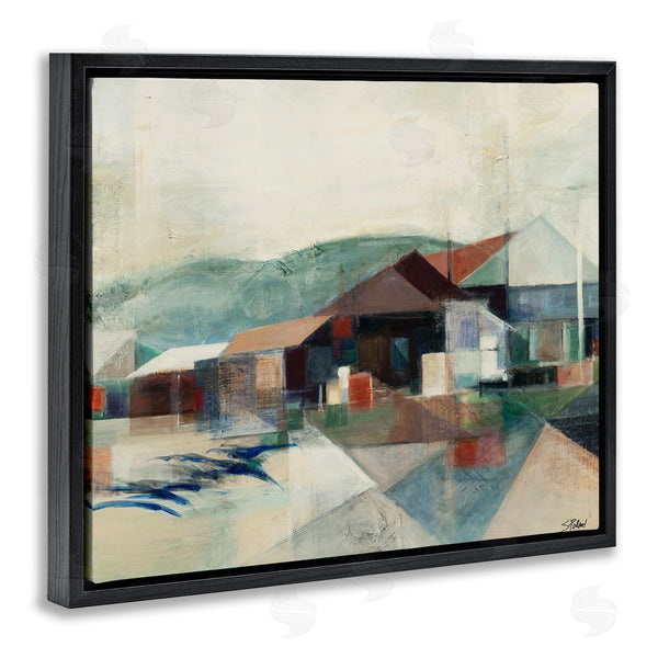 Stupell Industries Stacey Pollard | Abstract Hillside Valley Village Triangular Patterns Wall Art