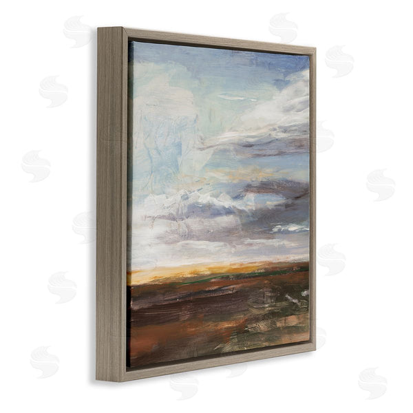 Stupell Industries Stacey Pollard | Abstract Open Meadow Landscape Soft Cloudy Sky Wall Art