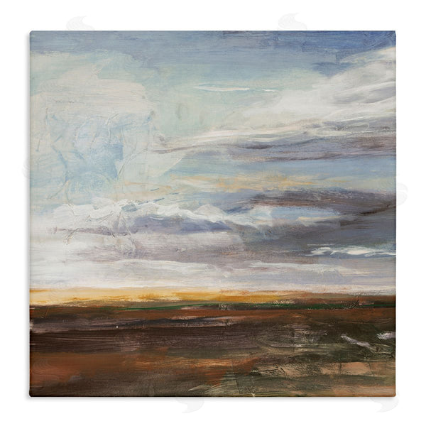 stupell industries Stacey Pollard | Abstract Open Meadow Landscape Soft Cloudy Sky Wall Art