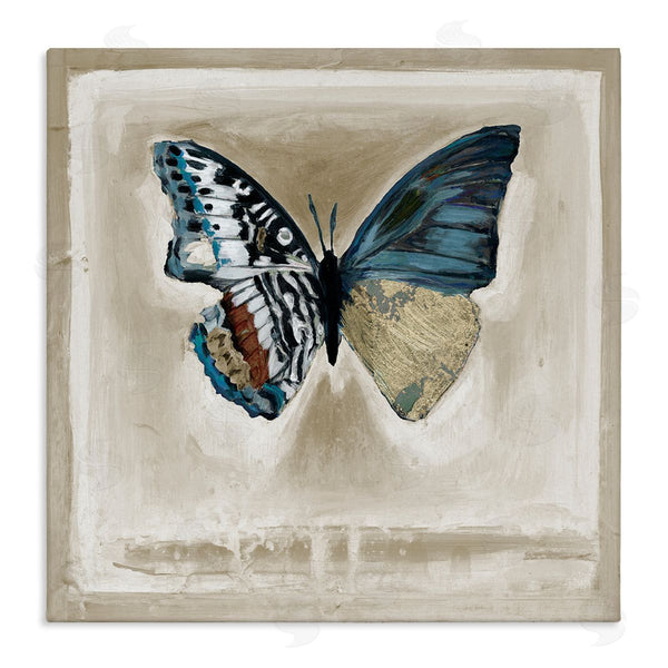 stupell industries Stacy D'Aguiar | Asymmetrical Butterfly Neutral Border Wall Art