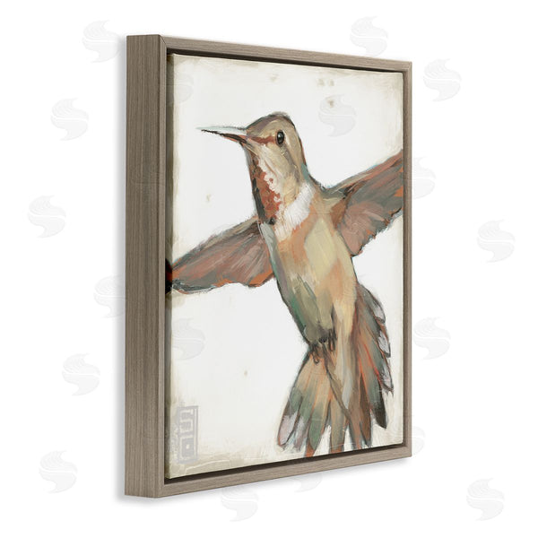 Stupell Industries Stacy D'Aguiar | Muted Hummingbird Portrait Wall Art