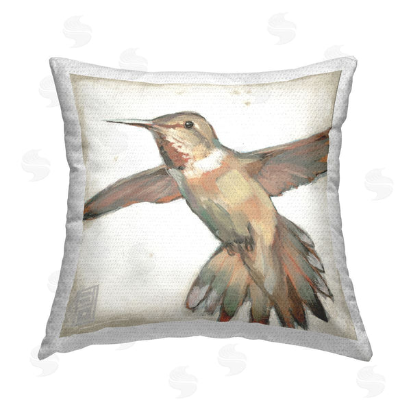 Stupell Industries Stacy Daguiar | Brown & Beige Bird Printed Throw Pillow