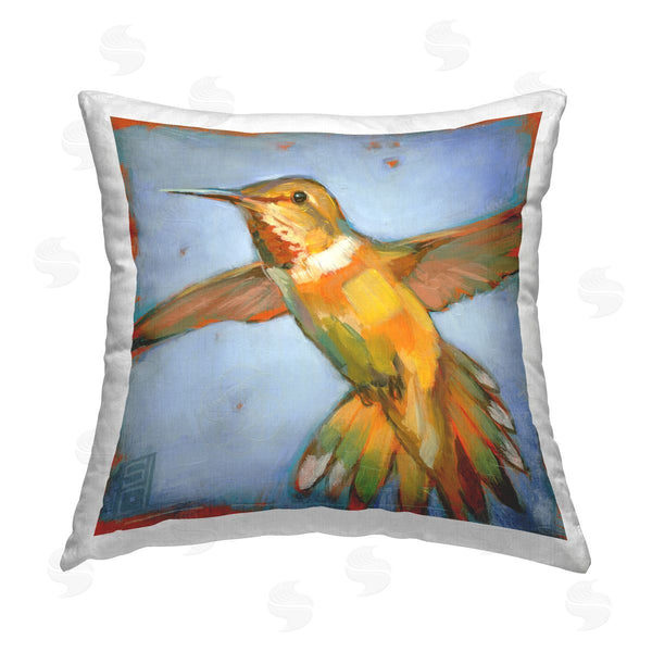stupell industries Stacy Daguiar | Modern Hummingbird Wildlife Printed Throw Pillow