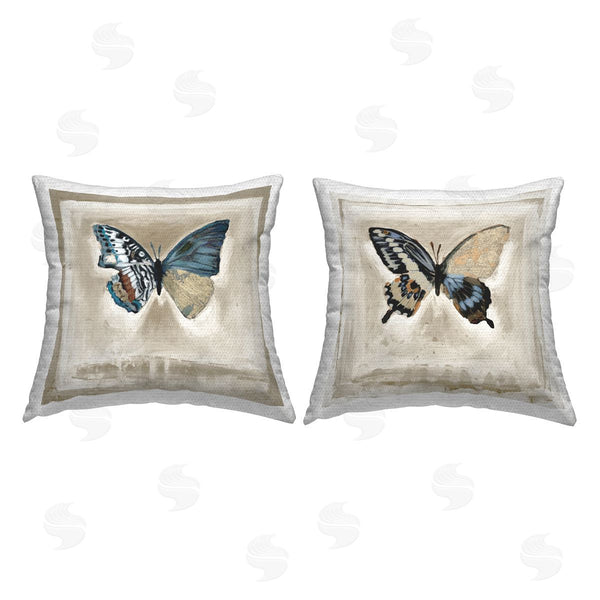 Stupell Industries Stacy Daguiar | Vintage Butterfly Specimens Printed Throw Pillow Set
