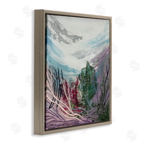 Stupell Industries Stacy Gresell | Abstract Underwater Landscape Scene Floating Coral Plants Wall Art