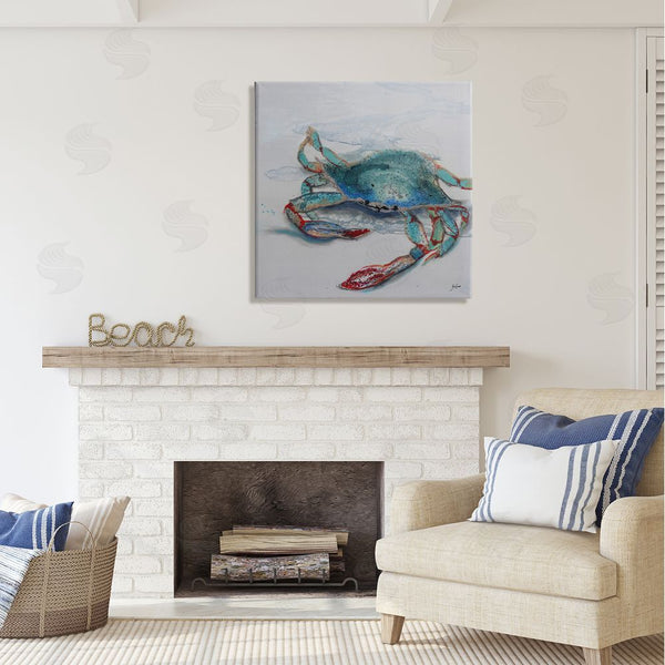 Stupell Industries Stacy Gresell | Blue Crab Abstract Patterns Wall Art