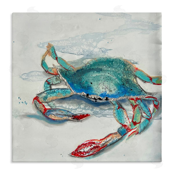 stupell industries Stacy Gresell | Blue Crab with Abstract Motifs