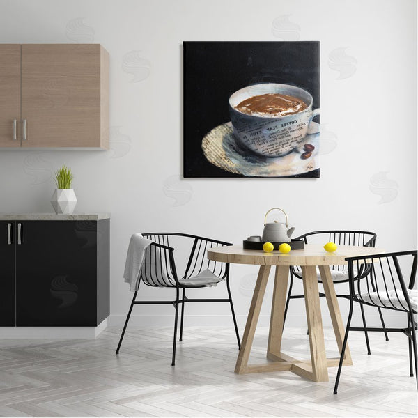 Stupell Industries Stacy Gresell | Coffee Cup Morning Beverage Layered Newspaper Collage Wall Art