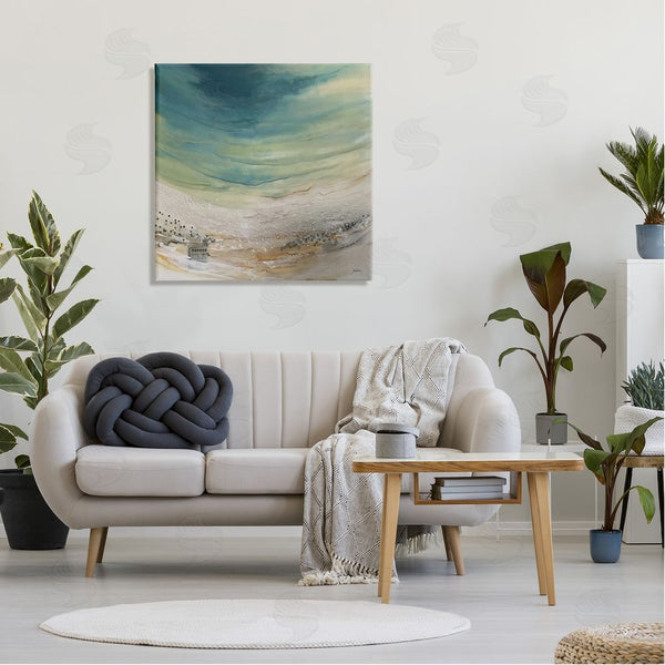 Stupell Industries Stacy Gresell | Enigmatic Landscape Scene Curved Abstract Beach Depiction Wall Art