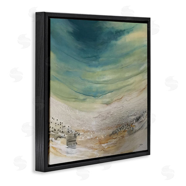 Stupell Industries Stacy Gresell | Enigmatic Landscape Scene Curved Abstract Beach Depiction Wall Art