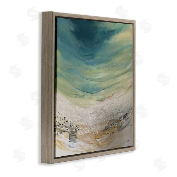 Stupell Industries Stacy Gresell | Enigmatic Landscape Scene Curved Abstract Beach Depiction Wall Art
