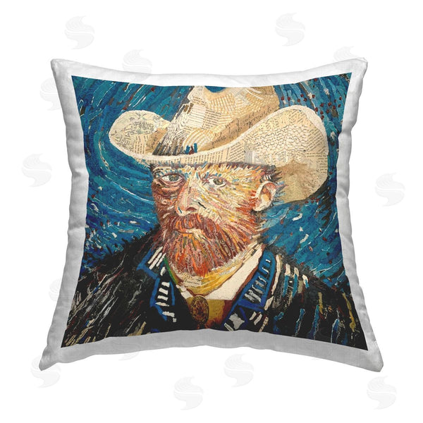 stupell industries Stacy Gresell | Howdy Vince Classic Van Gogh Printed Throw Pillow