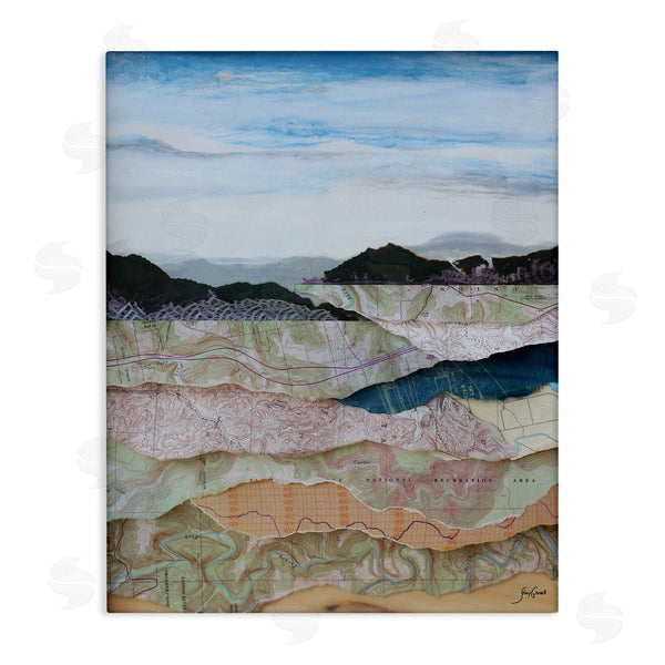 stupell industries Stacy Gresell | Map Collage Landscape Wall Art