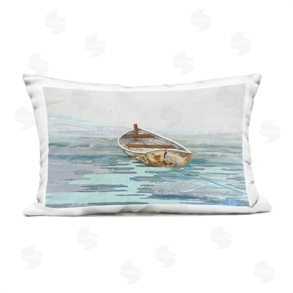 Stupell Industries Stacy Gresell | Maritime Boat With Collaged Patterns Printed Throw Pillow