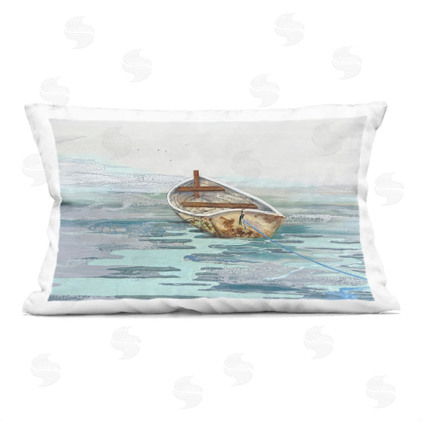 stupell industries Stacy Gresell | Maritime Boat with Collaged Patterns Printed Throw Pillow