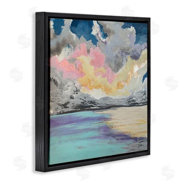 Stupell Industries Stacy Gresell | Modern Sunrise Clouds Panoramic Ocean Surface View Wall Art