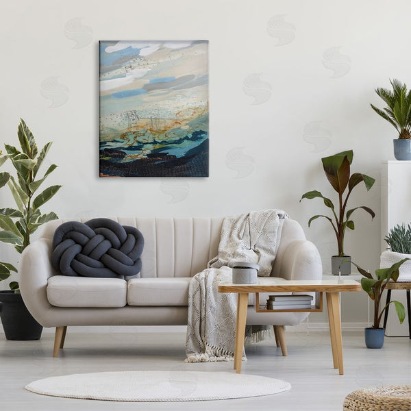 Stupell Industries Stacy Gresell | Nautical Landscape Abstract Ocean Layered Map Collage Wall Art