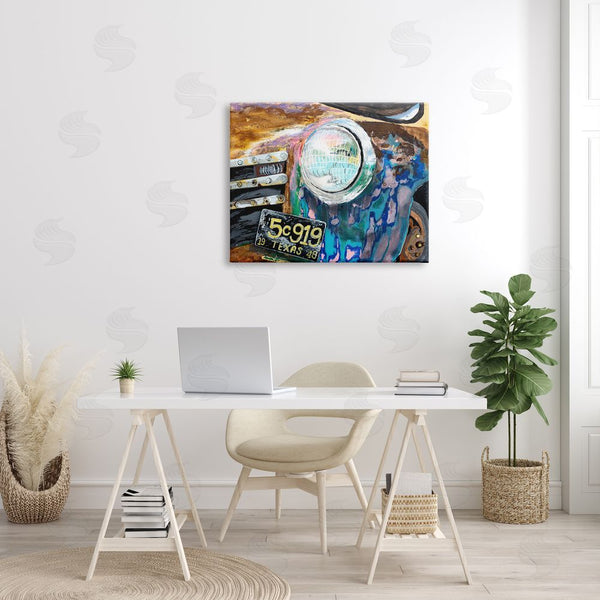 Stupell Industries Stacy Gresell | Up-Close Texas Car Headlight Modern Street Style Wall Art