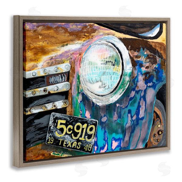 Stupell Industries Stacy Gresell | Up-Close Texas Car Headlight Modern Street Style Wall Art