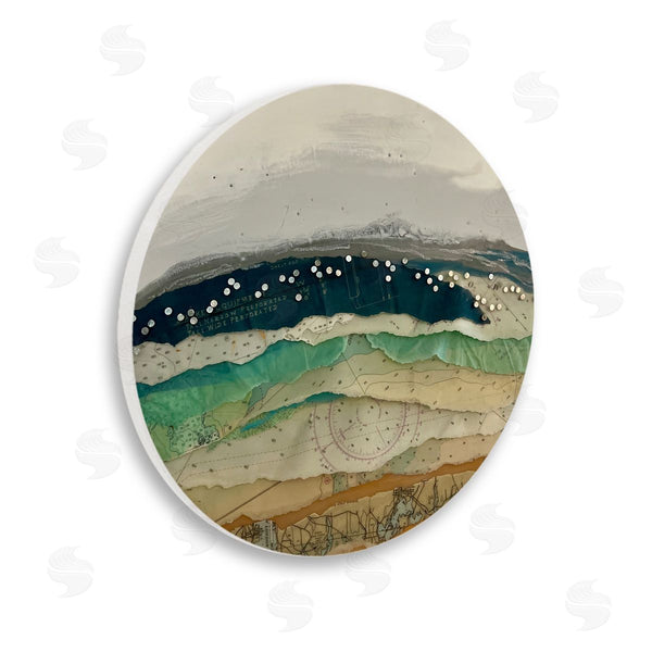stupell industries Stacy Gresell | Varied Layered Ephemera Collage Abstract Beach Landscape Wall Art