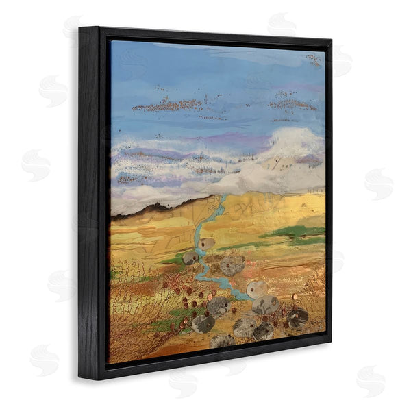 Stupell Industries Stacy Gresell | Vast Grassland Stream Collage Puffy Cloud Sky Wall Art