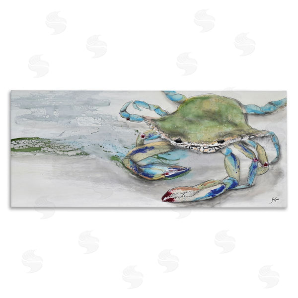 stupell industries Stacy Gresell | Vivid Crab on Beach Shoreline Wall Art