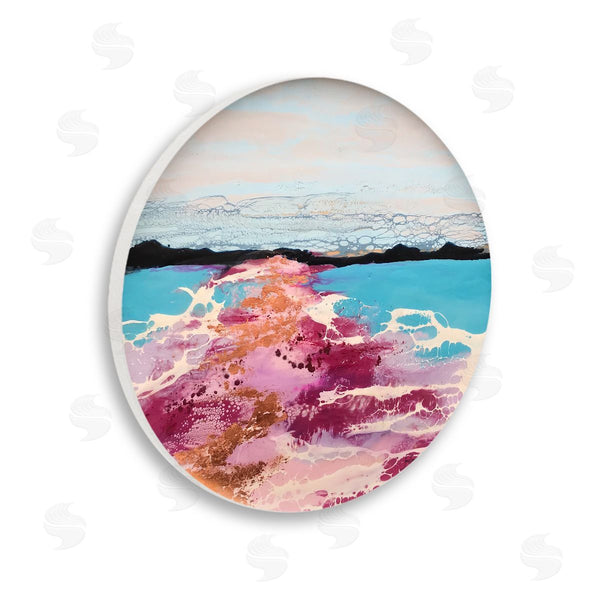 stupell industries Stacy Gresell | Vivid Modern Landscape Abstract Round Collage Scenery Wall Art