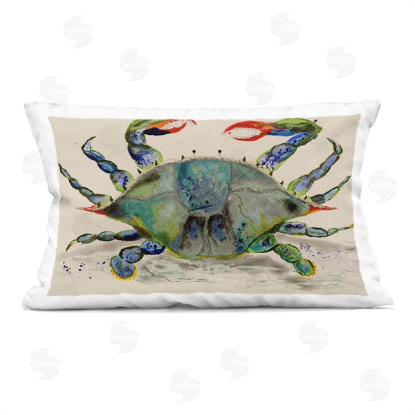 stupell industries Stacy Gresell | Vivid Modern Patterned Crab Printed Throw Pillow
