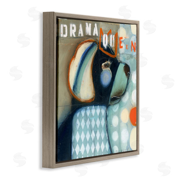 Stupell Industries Stacy Milrany | Drama Queen Dog Humor Wall Art
