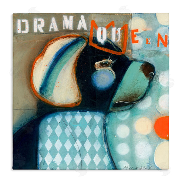 stupell industries Stacy Milrany | Drama Queen Dog Humor Wall Art