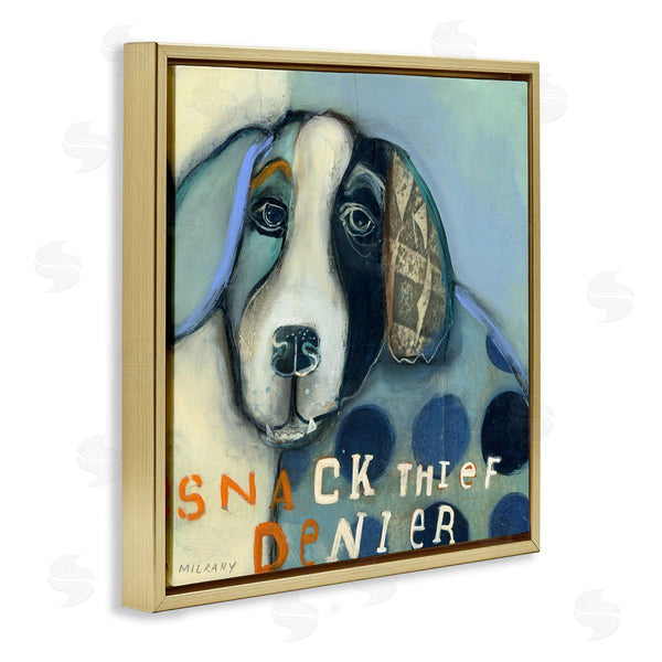 Stupell Industries Stacy Milrany | Snack Thief Denier Dog Wall Art