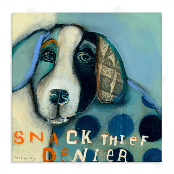 stupell industries Stacy Milrany | Snack Thief Denier Dog Wall Art