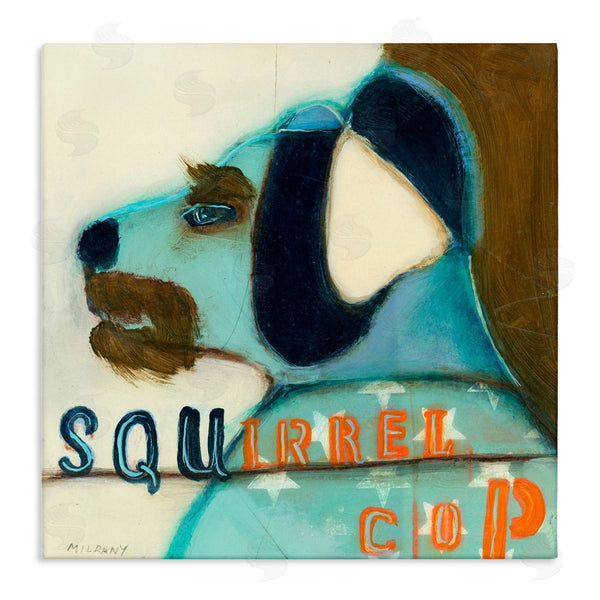 stupell industries Stacy Milrany | Squirrel Cop Dog Humor Wall Art