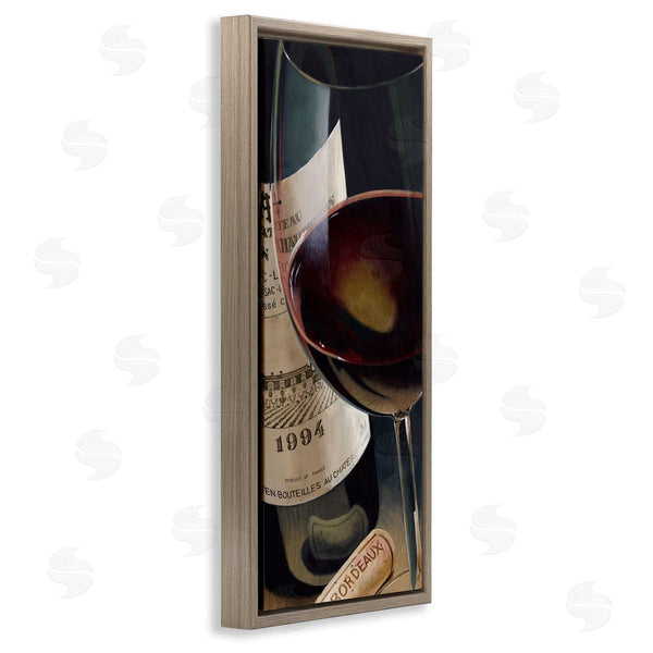 Stupell Industries Stefano Ferreri | Bordeaux Wine Glass Realistic Painting