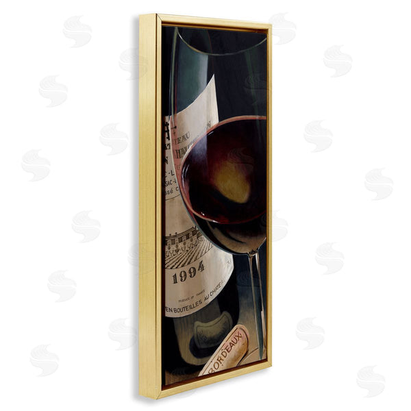Stupell Industries Stefano Ferreri | Bordeaux Wine Glass Realistic Painting