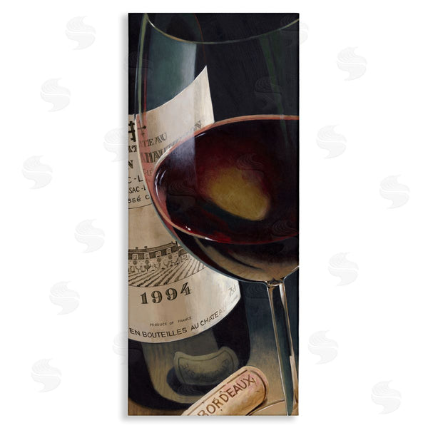 stupell industries Stefano Ferreri | Bordeaux Wine Glass Realistic Painting