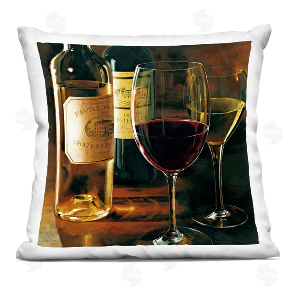 stupell industries Stefano Ferreri | Dimly Lit Wine Still Life Printed Throw Pillow