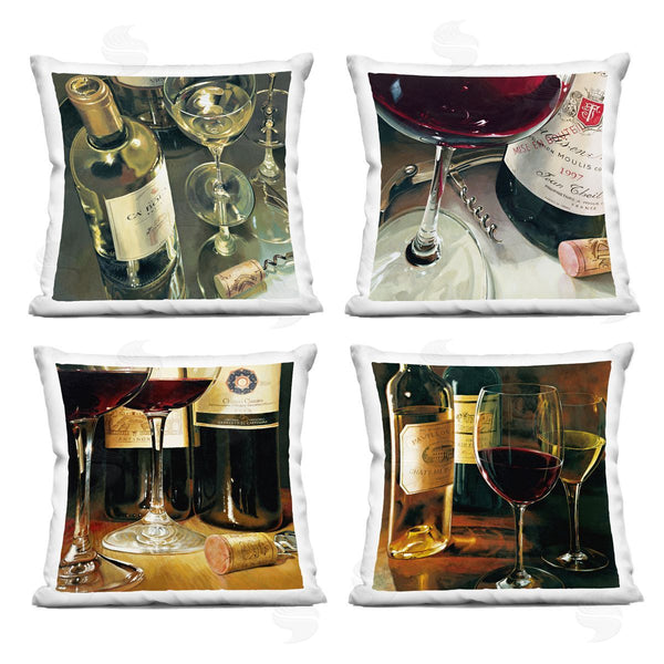 stupell industries Stefano Ferreri | Elegant Wine Still Lifes Printed Throw Pillow Set
