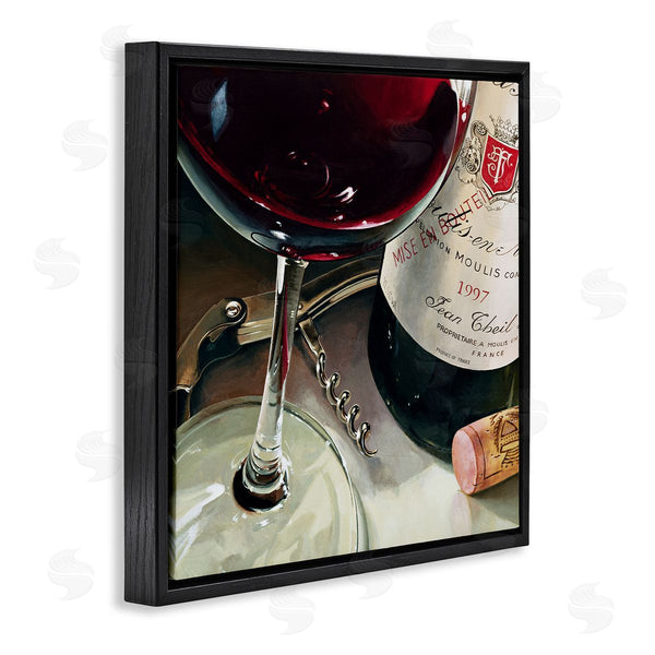 Stupell Industries Stefano Ferreri | Red Wine & Corkscrew