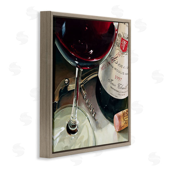 Stupell Industries Stefano Ferreri | Red Wine & Corkscrew