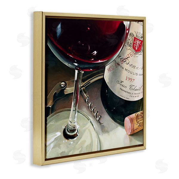 Stupell Industries Stefano Ferreri | Red Wine & Corkscrew