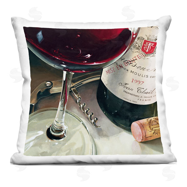 stupell industries Stefano Ferreri | Red Wine & Corkscrew Printed Throw Pillow