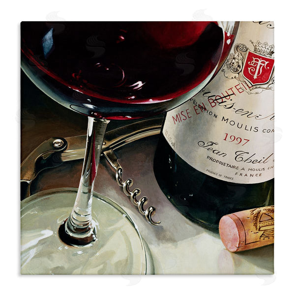 stupell industries Stefano Ferreri | Red Wine & Corkscrew